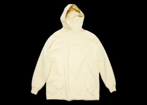 Acne Studios Stamped Logo Hoodied Sweatshirt Vanilla Yellow