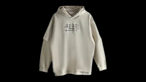 Acne Studios Women's Double Layered Hoodie Dqz Faded Beige