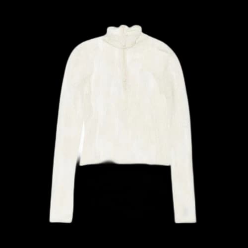 Acne Studios Floral See Through Top 'Off White'