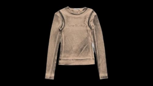 Acne Studios Women's Layered Printed T-Shirt Pumpkin Orange