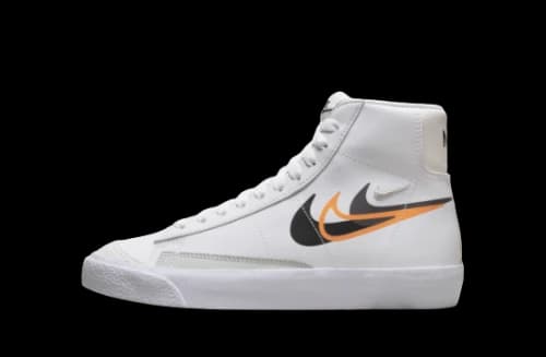 Nike Blazer Mid White Black Bright Mandarin (GS)