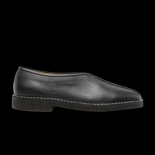 Lemaire Piped Crepe Slippers 'Black'