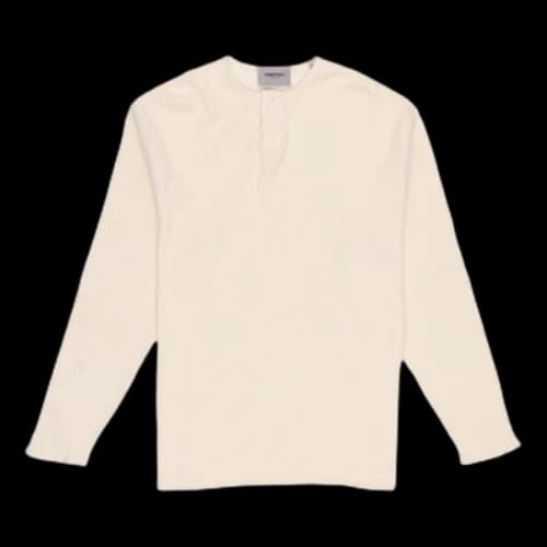 Fear of God Essentials FW20 Thermal Long Sleeve Henley Tee 'Cream'