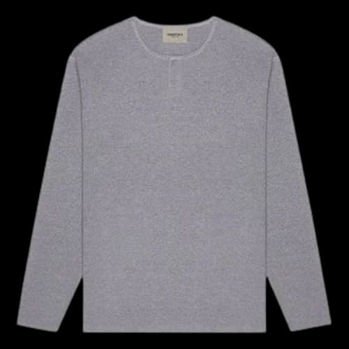 Fear of God Essentials FW20 Long Sleeve Henley Tee 'Grey'