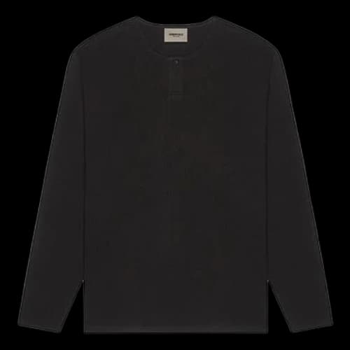 Fear of God Essentials FW20 Thermal Long Sleeve Logo Tee 'Black'