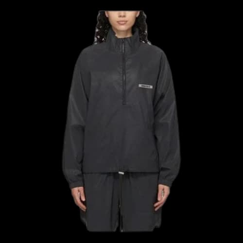 Fear of God Essentials FW20 Reflective Half Zip Track Jacket Black