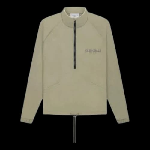 Fear of God Essentials FW21 Half Zip Track Jacket Pistachio