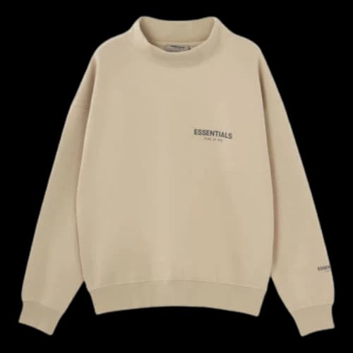 Fear of God Essentials FW21 Mock Neck Sweatshirt Beige