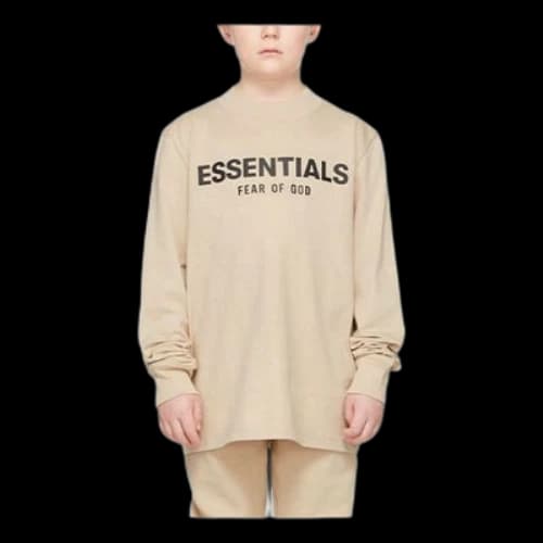 (GS) Fear of God Essentials FW21 Beige/Linen Long Sleeve T-Shirt
