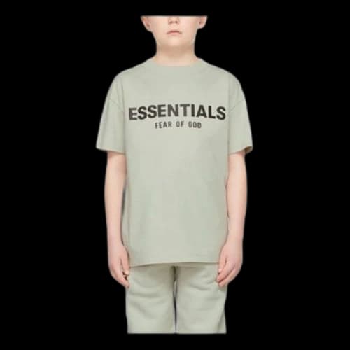 (GS) Fear of God Essentials FW21 Green/Concrete T-Shirt