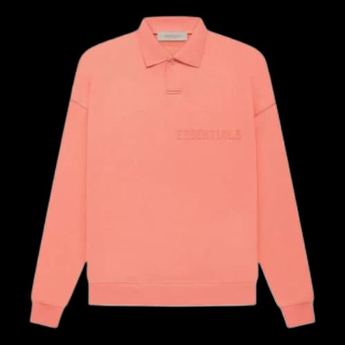Fear of God Essentials FW22 LS Polo 'Coral'