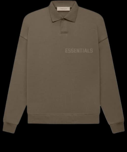 Fear of God Essentials FW22 LS Polo 'Wood'