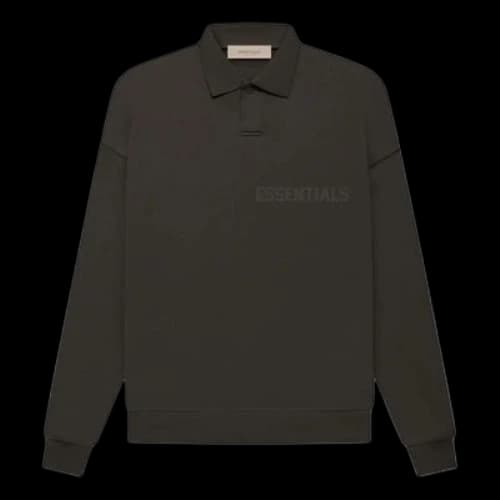Fear of God Essentials FW22 Ls Polo 'Off Black'