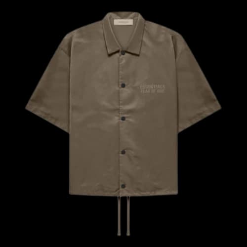 Fear of God Essentials FW22 Ss Nylon Shirt 'Wood'