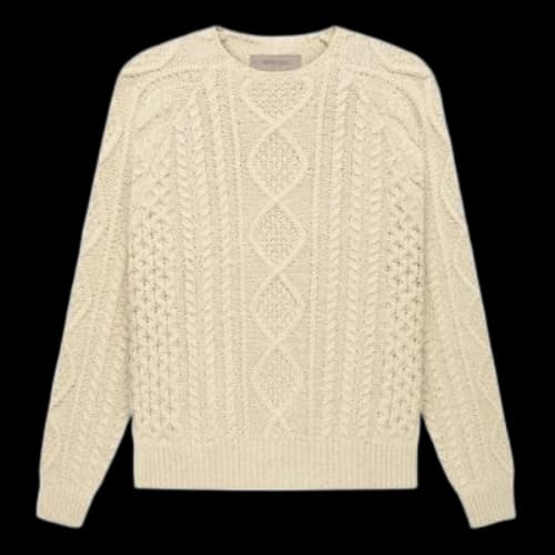 Fear of God Essentials FW22 Cable Knit 'Egg shell'