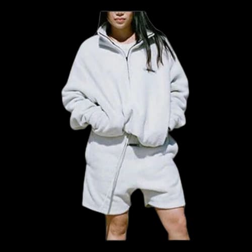 Fear of God Essentials SS20 Polar Fleece Sweat Shorts Cream White