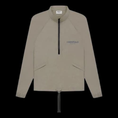 Fear of God Essentials SS21 Half Zip Track Jacket Taupe