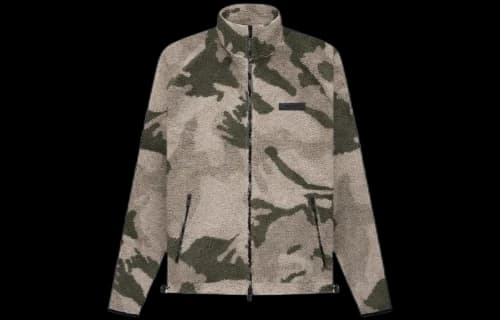 Fear of God Essentials SS22 Polar Fleece Full Zip Jacket Camo