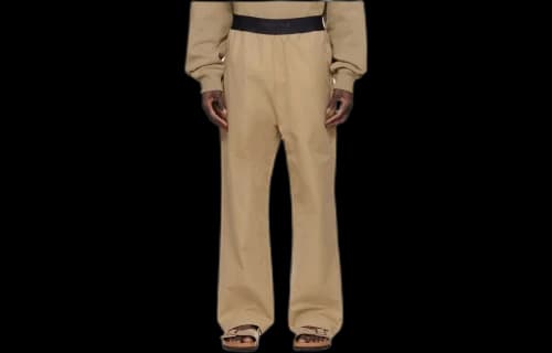 Fear of God Essentials Tan Cotton Lounge Pants Oak