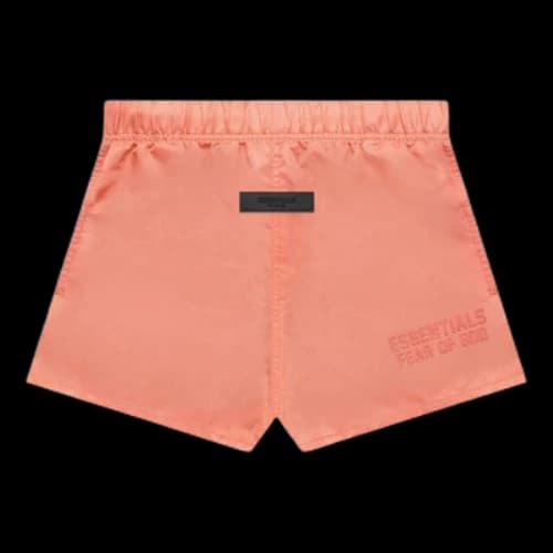 Fear of God Essentials FW22 Nylon Running Shorts Coral