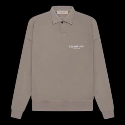 Fear of God Essentials SS22 Long Sleeve Polo Desert Taupe
