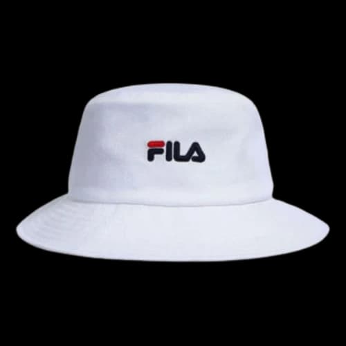FILA Classic LOGO White Fisherman's Hat