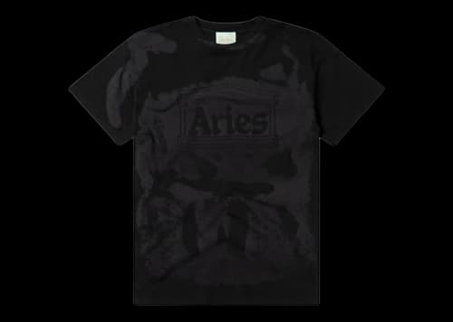 Aries Sunbleached Mega Temple Tee Black