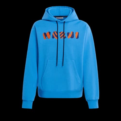 Marni Logo Print Bio Sweatshirt Hoodie 'Cobalt'