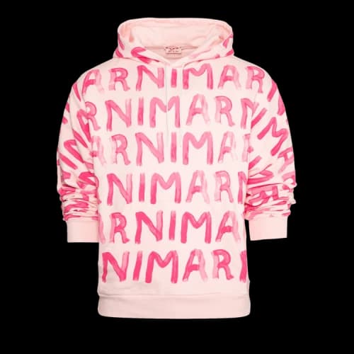Marni All Over Logo Hoodie 'Pink Gummy'