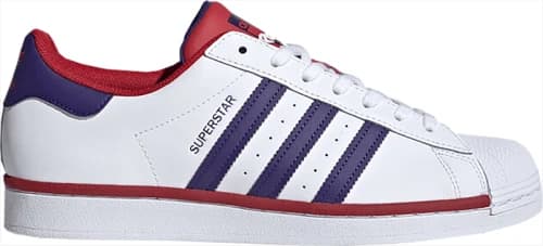 adidas Superstar White Purple Scarlet