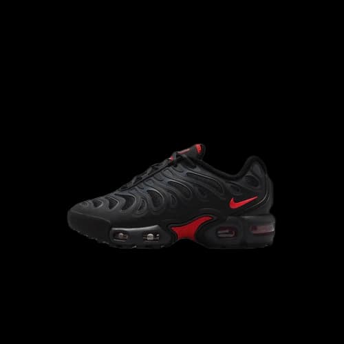 Nike Air Max Plus Drift Black Dark Smoke Grey University Red (GS)
