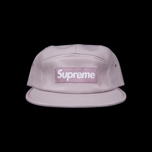 Supreme Leather Camp Cap 'Light Purple'
