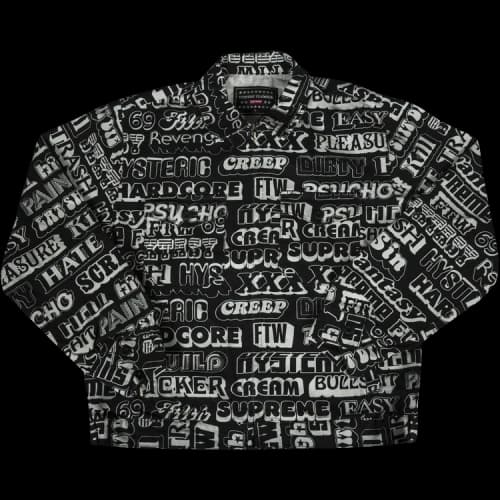 Supreme x Hysteric Glamour Text Work Jacket 'Black'