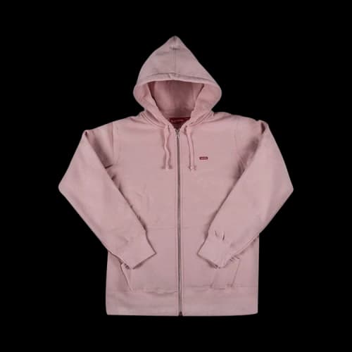 Supreme Small Box Zip Up Sweatshirt 'Pale Pink'