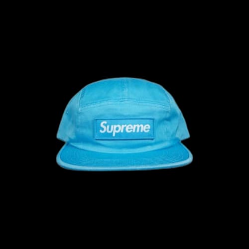 Supreme Washed Chino Twill Camp Cap 'Neon Blue'