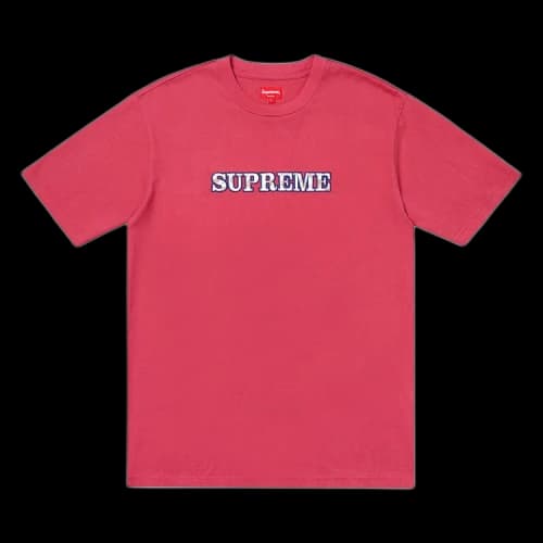 Supreme Floral Logo Tee 'Dusty Red'