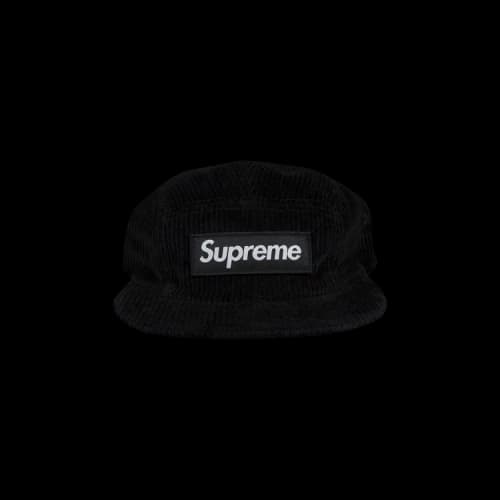 Supreme Camo Corduroy Camp Cap 'Black'