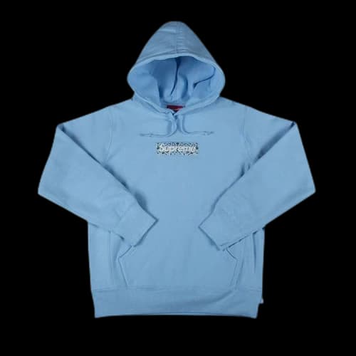 Supreme Bandana Box Logo Hooded Sweatshirt 'Light Blue'