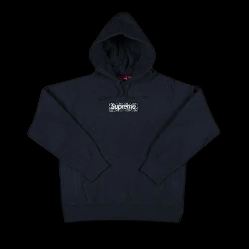 Supreme Bandana Box Logo Hooded Sweatshirt 'Navy'