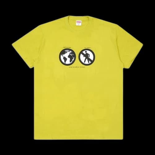 Supreme Save The Planet Tee 'Sulfur'