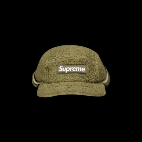 Supreme Deep Pile Earflap Camp Cap 'Olive'