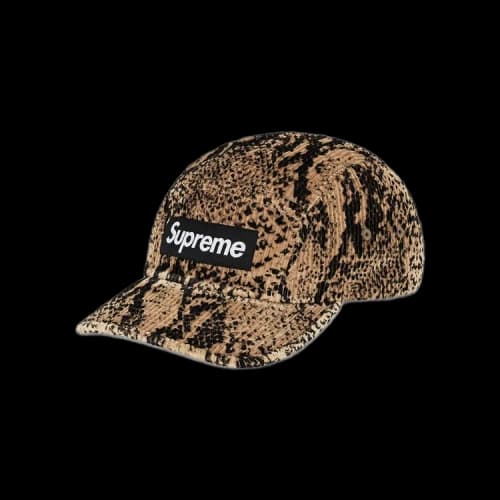 Supreme Snakeskin Corduroy Camp Cap 'Tan'