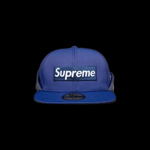 Supreme x WINDSTOPPER Earflap Box Logo New Era 'Washed Navy'