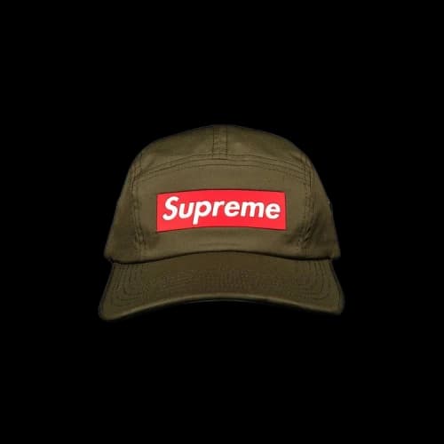 Supreme Inset Logo Camp Cap 'Olive'