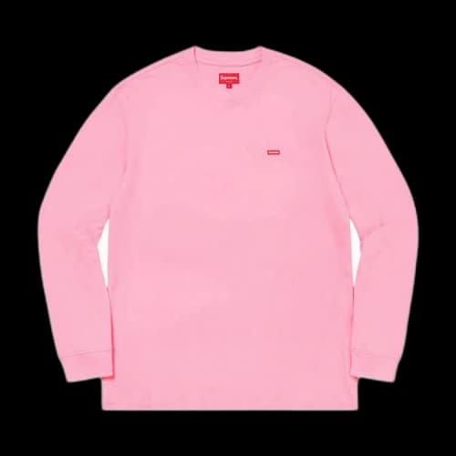 Supreme Small Box Long-Sleeve Tee 'Pink'