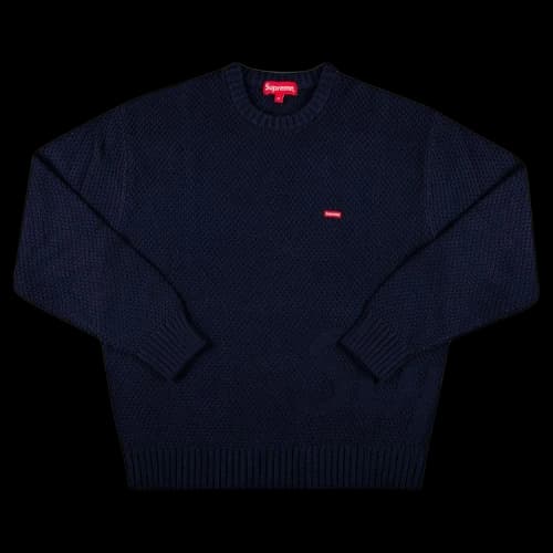 Supreme Textured Small Box Sweater 'Navy'