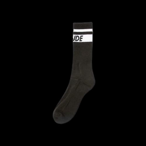 Rhude Two Stripe Logo Sock 'Black'
