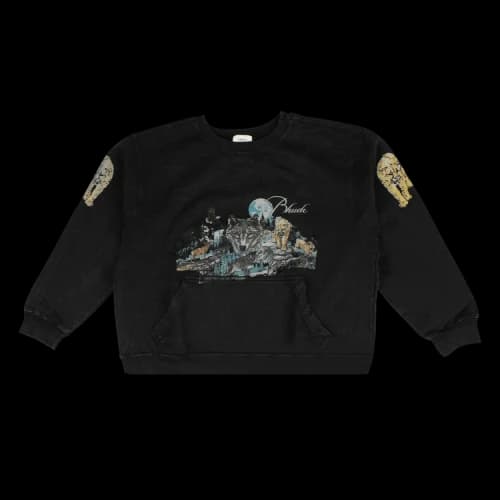 Rhude Wolf Crewneck Sweatshirt 'Black'