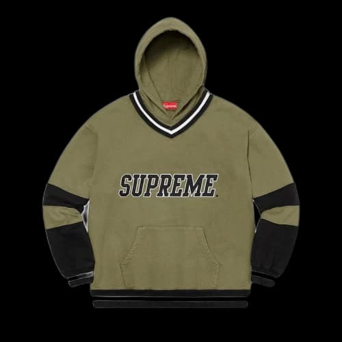 Supreme Hockey Hooded Sweatshirt 'Light Olive'