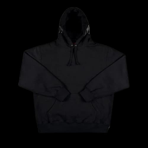 Supreme Rib Hooded Sweatshirt 'Black'